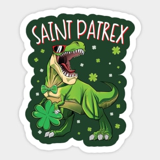 Saint Patrex T rex Dinosaur St Patrick's Day Sticker